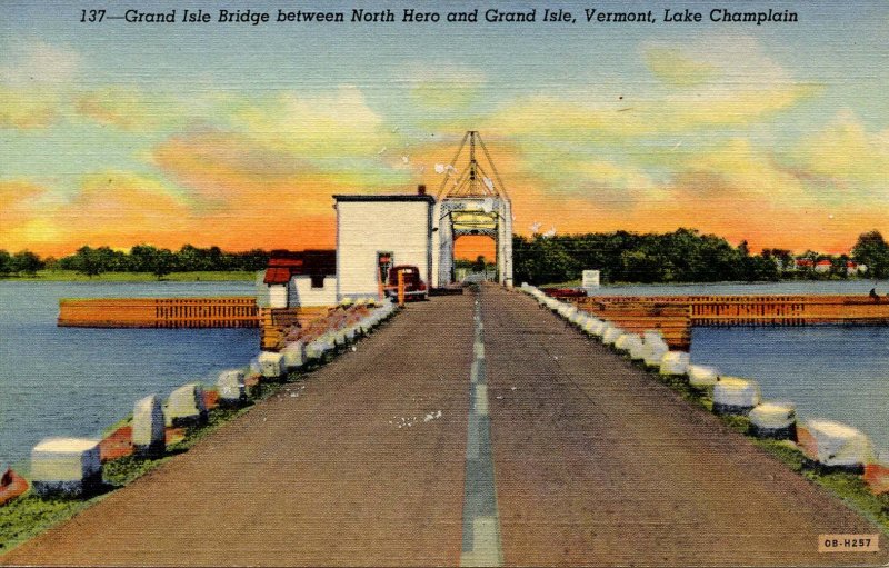 VT - Lake Champlain. Grand Isle Bridge, North Hero, Grand Isle