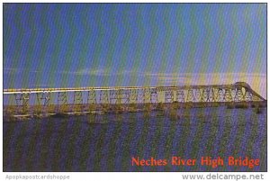 Neches River High Bridge Between Port Arthur and Orange Texas