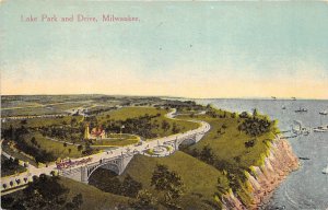 Milwaukee Wisconsin 1913 Postcard Lake Park & Drive 