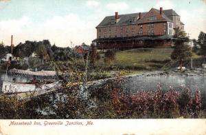 Greenville Junction Maine Mooshead Inn Waterfront Antique Postcard K94224