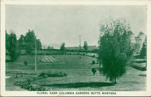 Floral Harp Columbia Gardens Defunct Butte Montana Postcard UNP