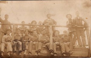 Cuba Men Posing Real Photo