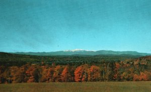 Postcard White Mountains Showing Snow-Capped Mt. Washington Harrison Maine ME