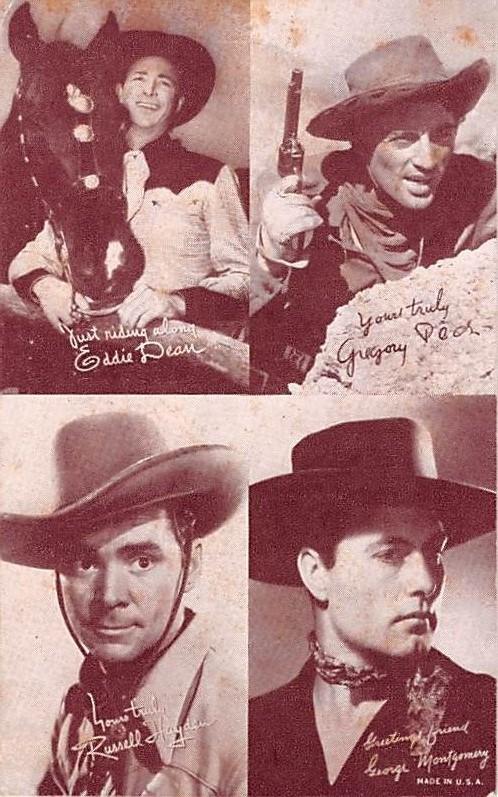 Eddie Dean, Gregory, George Montgomery, Russell Hayden Western Actor Mutoscop...