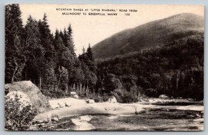 Mountain Range  Millinocket to Greenville  Maine    Postcard  c1920