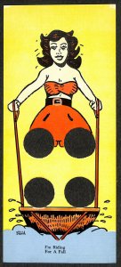 Milwaukee WI E. C. Kropp Knee-Action Novelty I'm Riding For A Fall Postcard