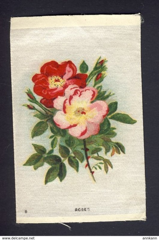 Roses pink red - cigarette silk