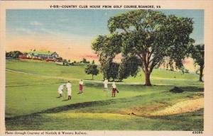 Country Club House From Golf Course Roanoke Virginia