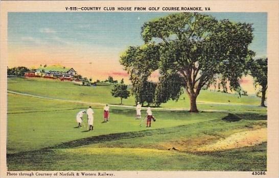 Country Club House From Golf Course Roanoke Virginia