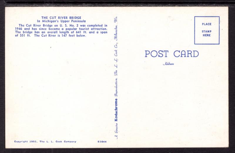 The Cut River Bridge,,Upp-er Peninsula,MI BIN