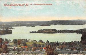 Webster Massachusetts View of Lake from Sugar Loaf Hill Postcard JA7471877