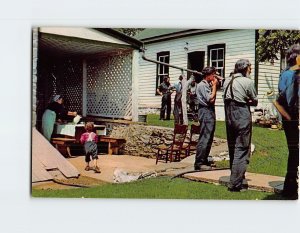 Postcard Workers Await A Pennsylvania Dutch Meal, Served Outdoors, Pennsylvania