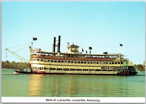 VINTAGE POSTCARD CONTINENTAL SIZE THE BELLE OF LOUISVILLE AT LOUISVILLE KY