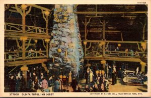 Yellowstone National Park Old Faithfull Inn Lobby Curteich