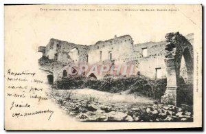 Postcard Ancient Ruins Greoux Les Bains Du Chateau Templar