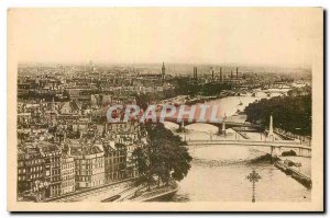 Old Postcard Paris Seine View