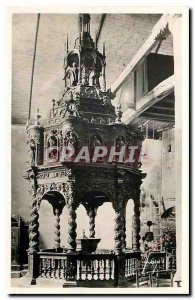 Old Postcard Guimiliau Finistere Interior Church The baptistry