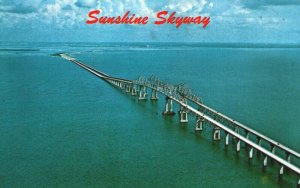 USA Sunshine Skyway Bridge Florida Chrome Postcard 04.04