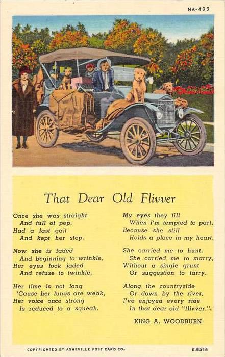 Poem of Antique Car  The Dear Old Flivver