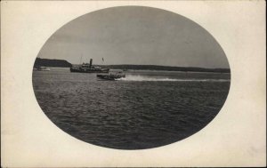 Northport Long Island NY New York c1905 Real Photo Postcard Harbor #1