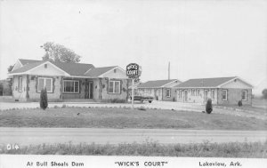 Lakeview Arkansas Wick's Court Real Photo Vintage Postcard AA68315