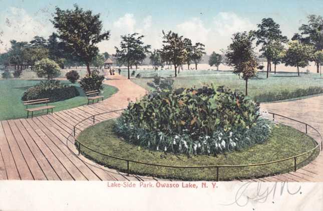 Lake Side Park at Owasco Lake - Auburn NY, New York - pm 1907 - UDB