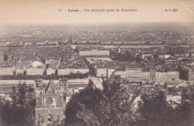 France Lyon Vue generale prise de Fourviere