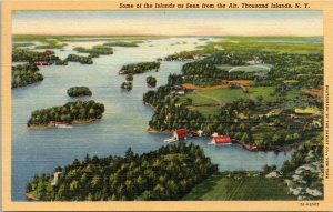 Thousand Islands, New York as seen from the air