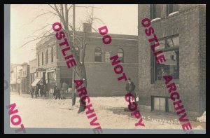 Sioux Rapids RPPC 1909 MAIN STREET Stores nr Storm Lake Spencer Laurens Royal