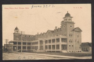 NAMPA IDAHO DEWEY PALACE HOTEL 1909 VINTAGE POSTCARD OGDEN CANCEL