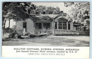 EUREKA SPRINGS, Arkansas AR ~ Roadside HILLTOP COTTAGE Restaurant  Postcard