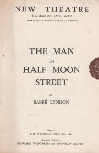 The Man In Half Moon Street WW2 Ann Todd Mystery London Theatre Programme