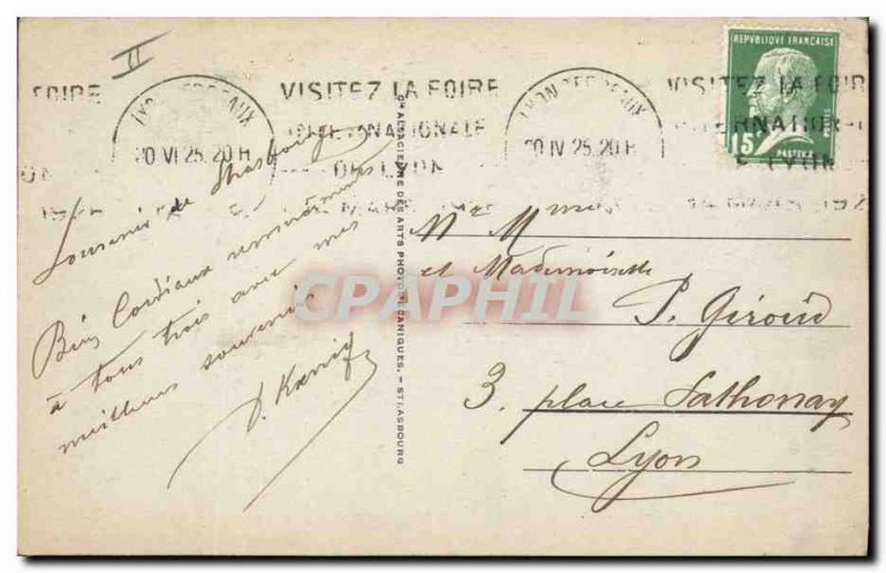 Postcard Old Strasbourg Monument Marseillaise