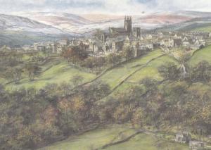 Heptonstall Yorkshire Giant Painting Postcard