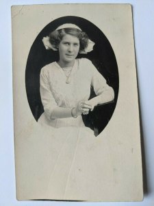 Vintage 1904 - 1918 Real Photo Postcard RPPC Portrait of Woman Eva Johnston