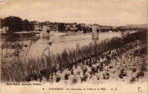CPA TONNEINS - La Garonne - Le Pont et la Ville (638735)