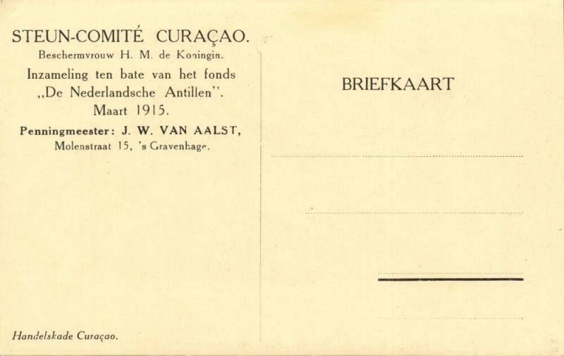 curacao, W.I., WILLEMSTAD, Handelskade (1915) Support Committee