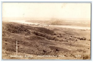 c1925 Missouri River View Of Chamberlain South Dakota SD RPPC Photo Postcard 