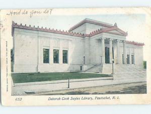 Pre-1907 LIBRARY Pawtucket Rhode Island RI A3189