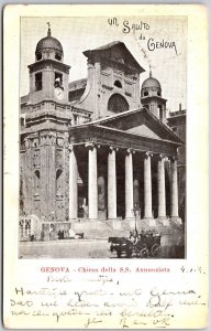 Genova Chiesa della Santissima Annunziatta del Vastato Genoa Italy Postcard