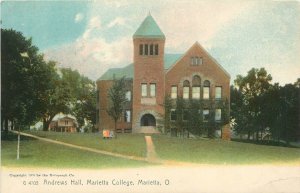 Postcard C-1905 Ohio Marietta Andrews Hall College Rotograph undivided OH24-1963