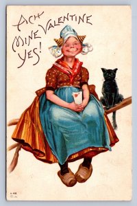 J93/ Valentine's Day Love Holiday Postcard c1910 Brundage Cat 507