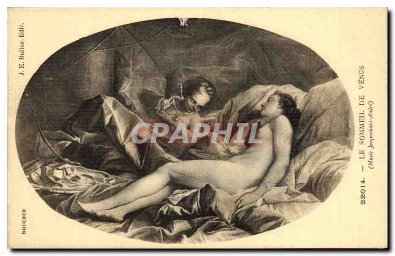 Old Postcard Sleeping Venus Jacquemart Andre Erotic