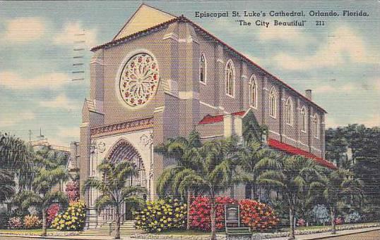 Florida Orlando Episcoppal Saint Lukes Cathedral The City Beautful 1950