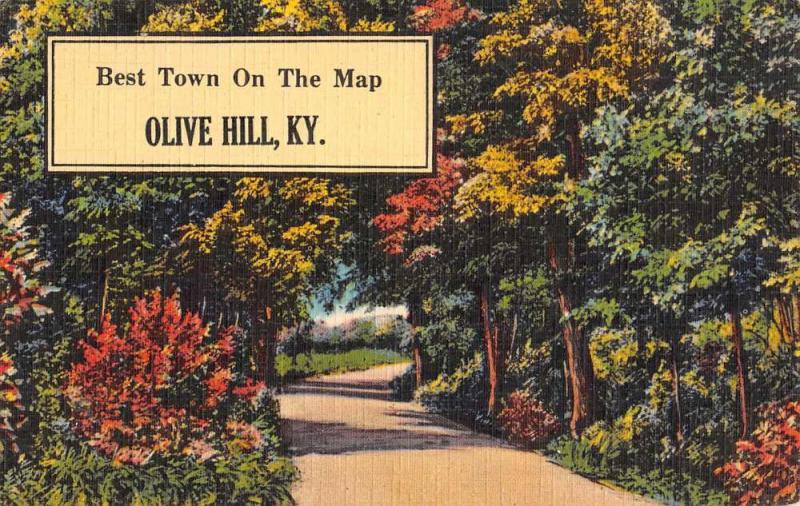 Olive Hill Kentucky Scenic Roadway Greeting Antique Postcard K93198