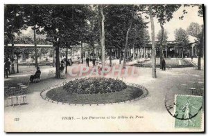 Old Postcard Vichy Parterres And Allees Du Parc