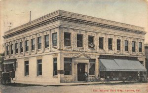 HANFORD, California CA   FIRST NATIONAL BANK  Kings Co  ca1910's Rieder Postcard
