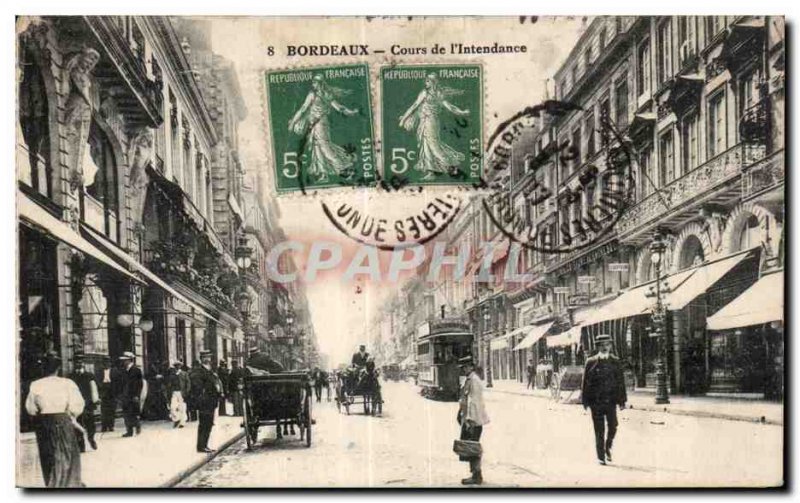 Postcard Old Bordeaux Course of stewardship