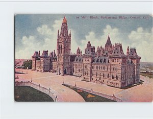 Postcard Main Block Parliaments Buildings Ottawa Canada