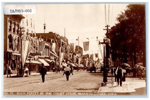 c1950 Main Street Court House Festival Road Exterior Marshalltown Iowa Postcard